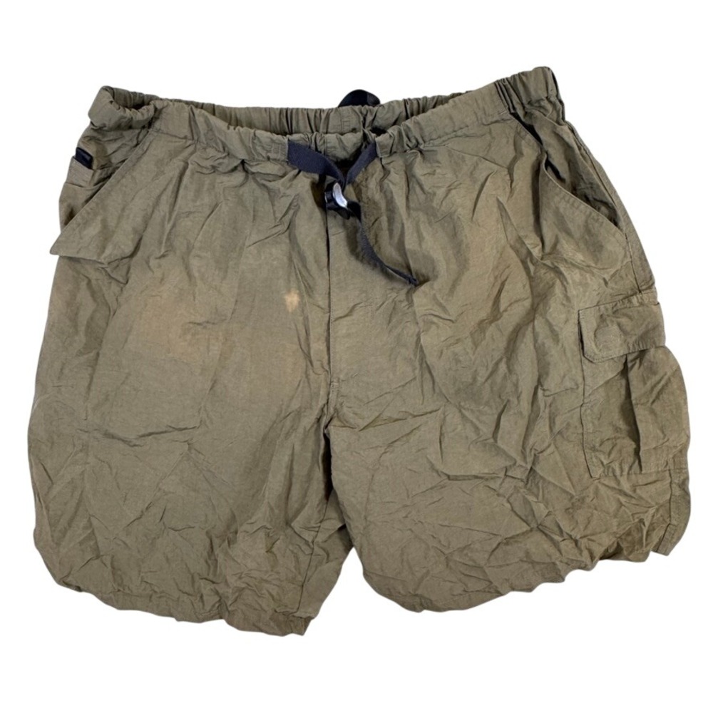 Banana Joe Packable Nylon Cargo Shorts Olive Green Webbing Belt G-Shorts Mens L